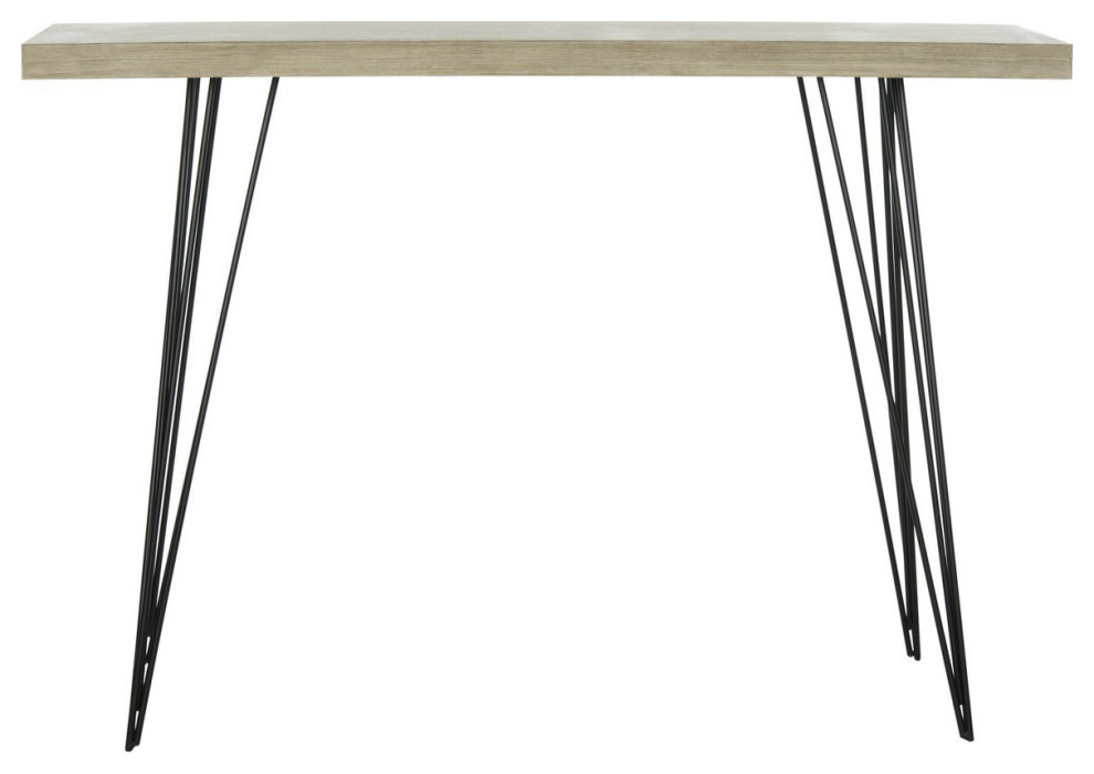 Lane Retro Mid Century Wood Console Light Gray/Black   Midcentury   Console Tables   by V.S.D Furniture  Houzz