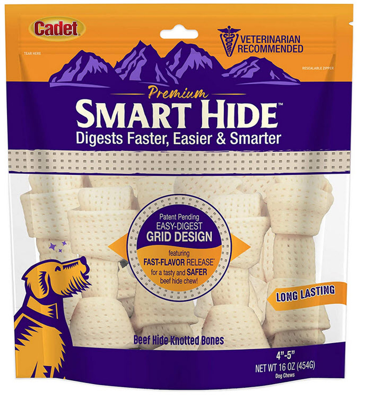 Cadet Premium Smart Hide Beef Knotted Bone