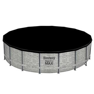 Bestway Flowclear 18 ft. x 18 ft. Round Black Above Ground Pool Winter Cover 58039E-BW