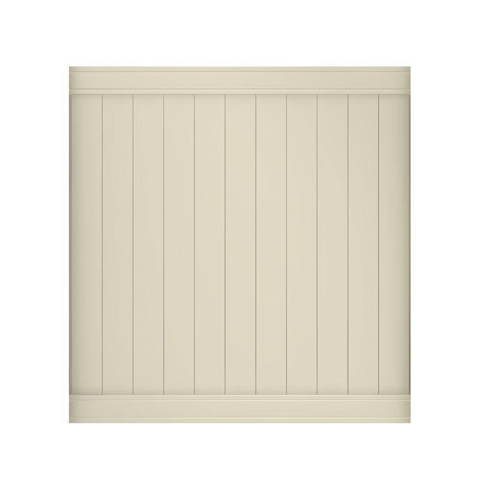 Veranda Pro-Series 6 ft. H x 6 ft. W Tan Vinyl Woodbridge Privacy Fence Panel 118663