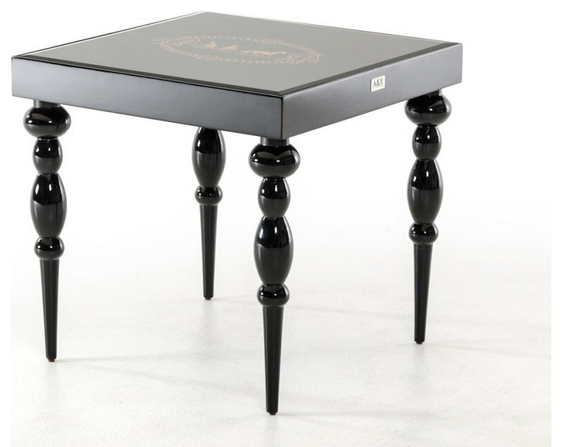 Dore Transitional Black Gloss End Table   Traditional   Side Tables And End Tables   by V.S.D Furniture  Houzz