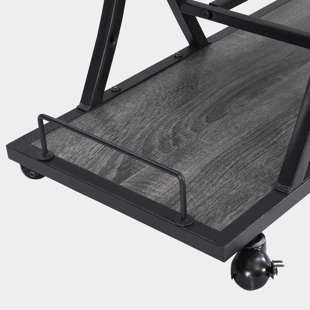 Industrial Bar Cart Kitchen Bar Serving Cart