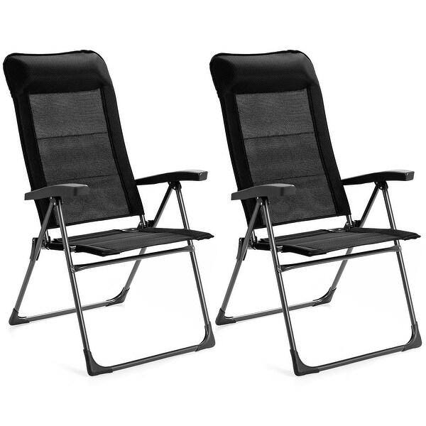 2PCS Portable Patio Folding Dining Chairs - Overstock - 37292939