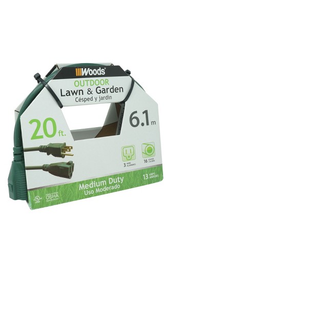 Woods 20 x27 Extension Cord Green