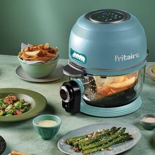 Fritaire Fritaire Self-Cleaning Glass Bowl Air Fryer 5 qt. 6 Functions BPA Free RotisserieTumbler Green Fritaire-01-GR