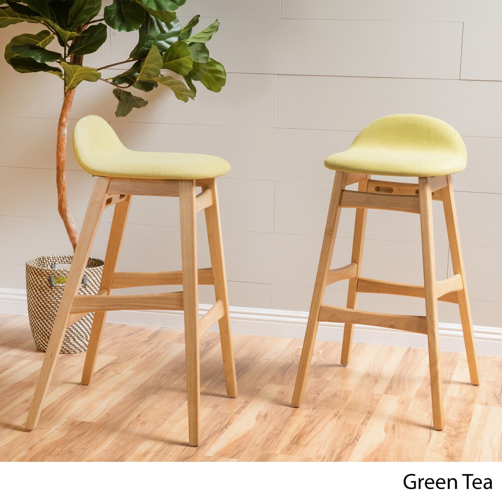 Carson Carrington Viborg 35 inch Green Fabric Bar Stool (Set of 2) by