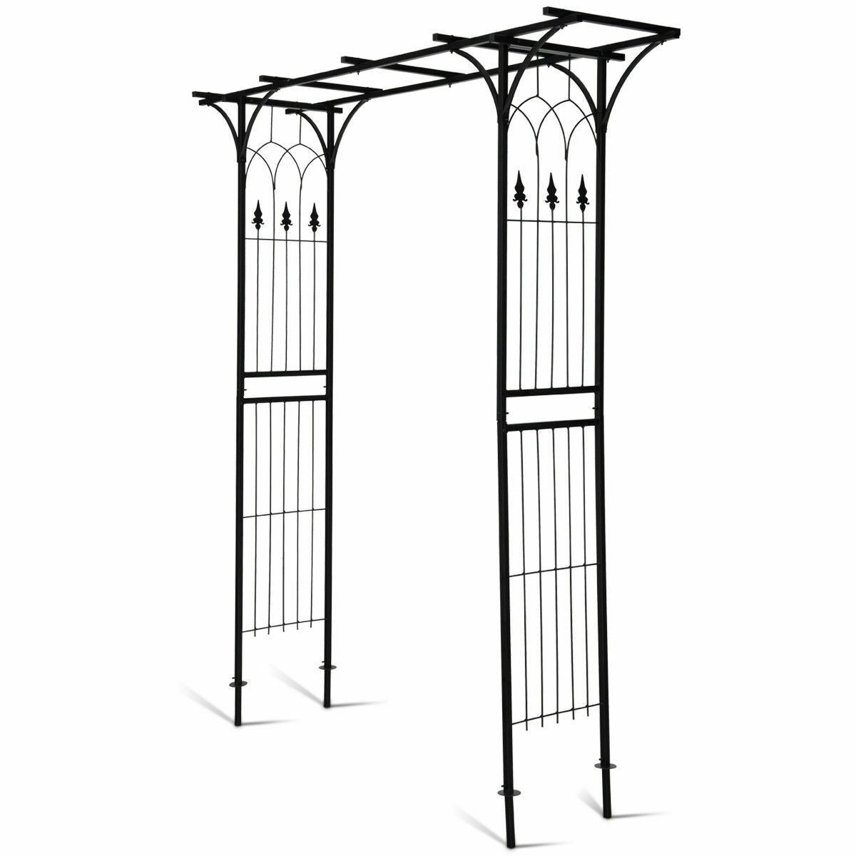 Metal Pergola Garden Arbor Arch Wedding Arch for Outdoor Patio Backyard