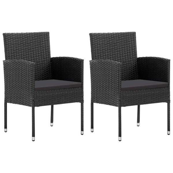 3 Piece Patio Dining Set Black -  - 37575873