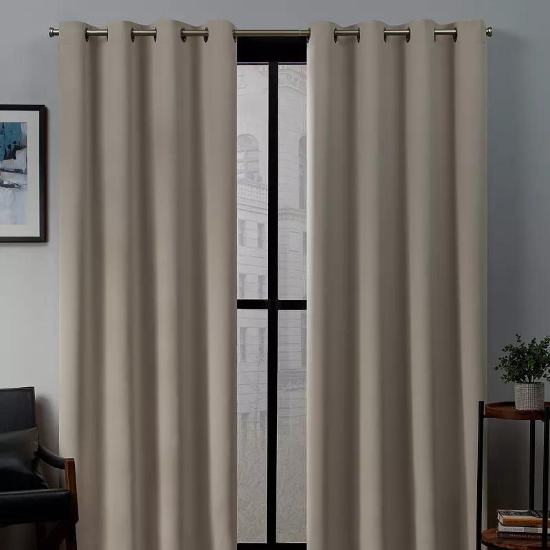 Exclusive Home 2-pack Sateen Twill Woven Blackout Window Curtains