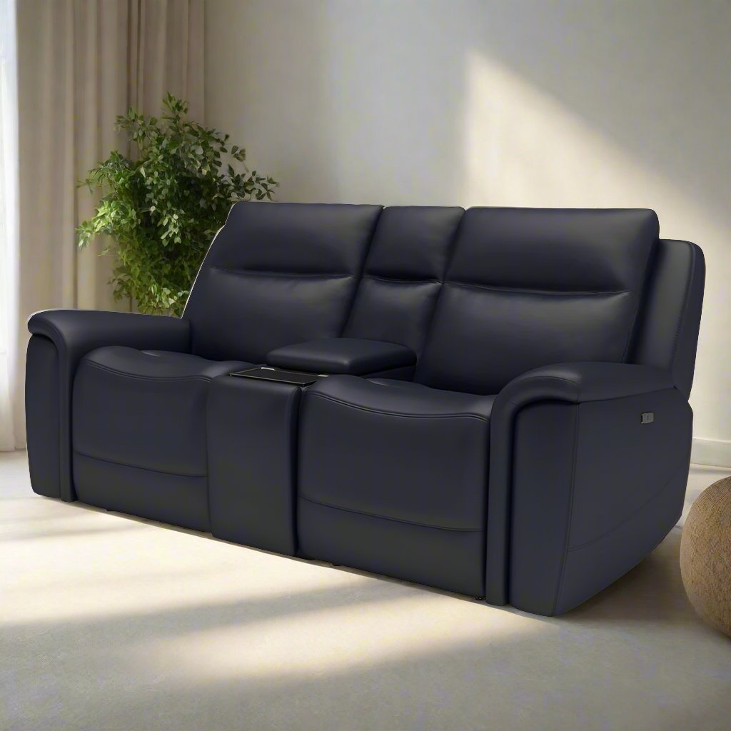 Denali Navy Zero Gravity Power Dual Reclining Console Loveseat