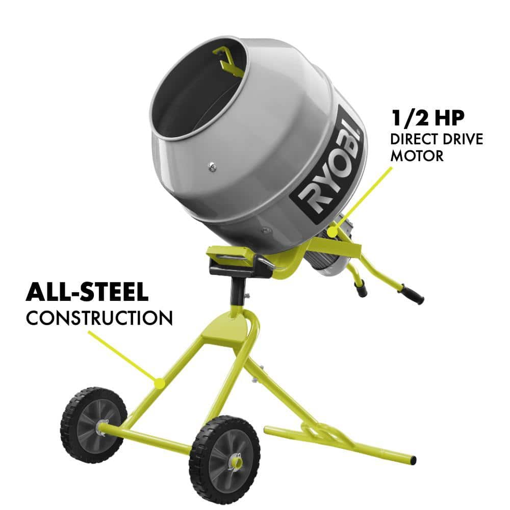 RYOBI 5.0 cu. ft. Portable Concrete Mixer RMX001