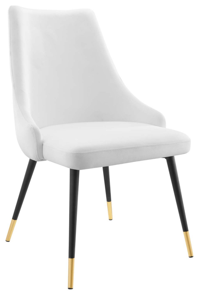 Adorn Tufted Performance Velvet Dining Side Chair   Midcentury   Dining Chairs   by Morning Design Group  Inc  Houzz