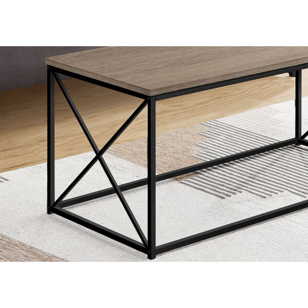 Dark Taupe and Black Coffee Table