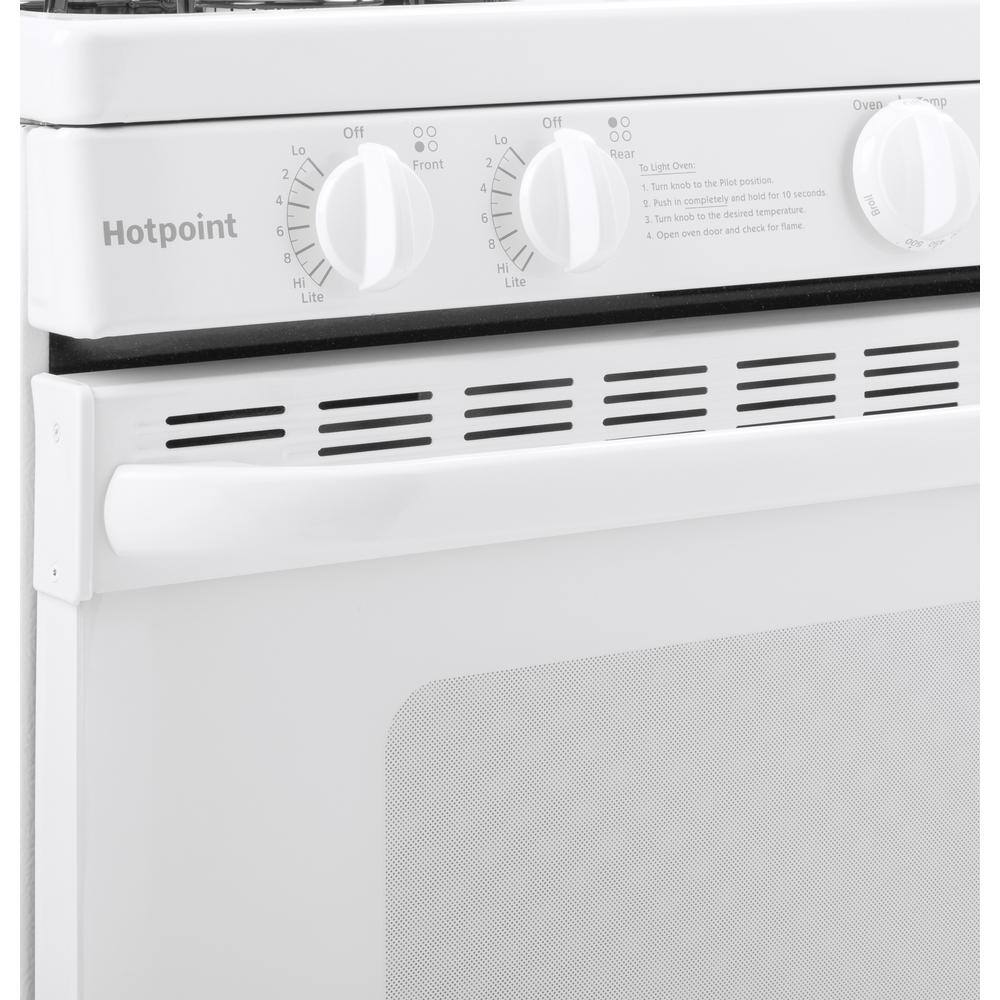 Hotpoint 30 in. 4.8 cu. ft. Gas Range in White RGBS200DMWW