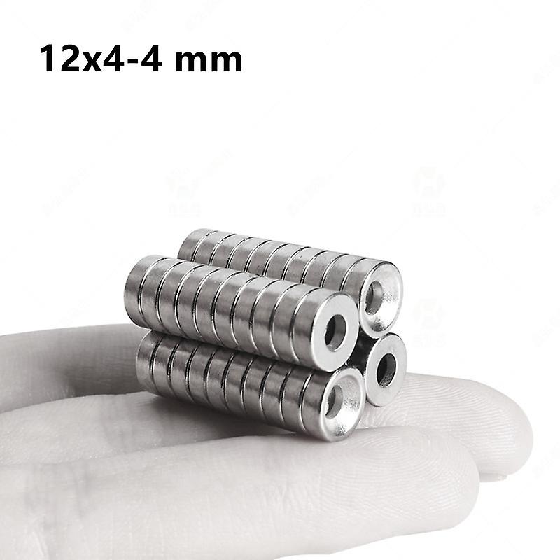 20~100pcs 12x4-4 N35 Powerful Magnetic 12*4 Mm Hole 4mm Countersunk Neodymium Magnet Permanent Ndfeb Magnets 12x4-4mm 12*4-4 Mm