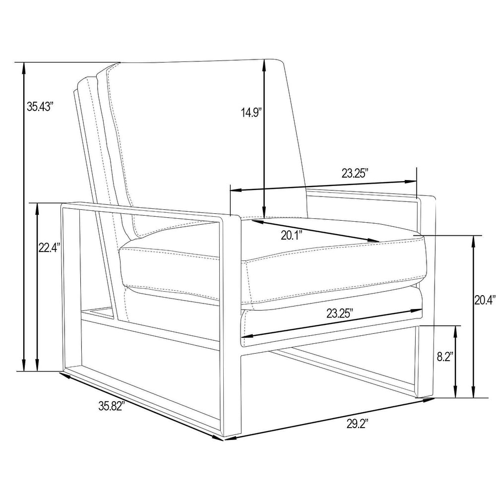 LeisureMod Jefferson Leather Arm Chairs with Silver Frame and Coffee Table with Geometric Base   36\