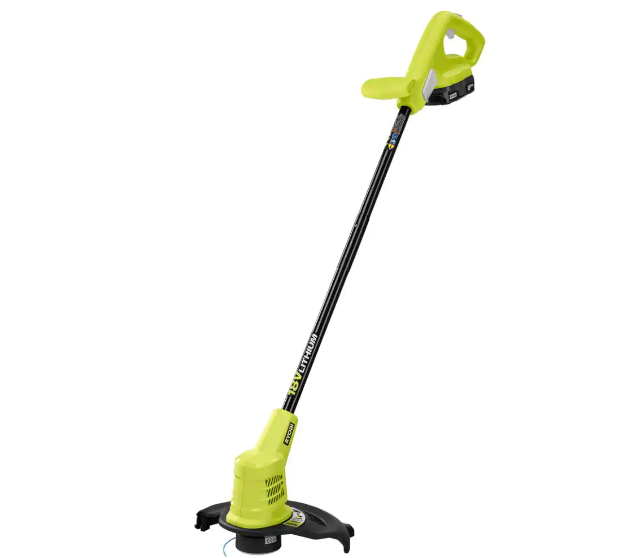 RYOBI P20130 ONE+ 18V 10 in. Cordless Battery String Trimmer with 1.5 Ah Battery and Charger