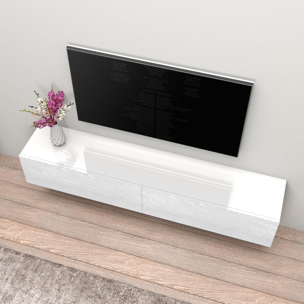 Berno 71 in. Modern Glossy Wall mounted Floating TV Stand