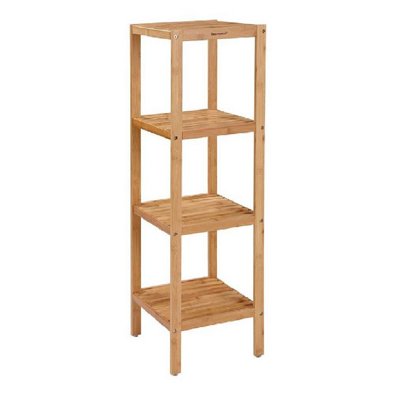 Wicker Bathroom Shelf Stand 4-Tier Multifunctional Storage Rack Shelving Unit