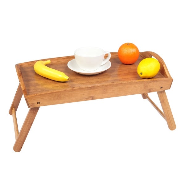 Bamboo Bed Tray Table - Lap Tray Table for Breakfast in Bed