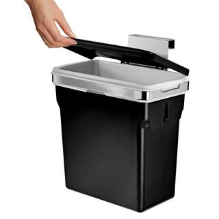 simplehuman 10-Liter Black In-Cabinet Trash Can CW1643