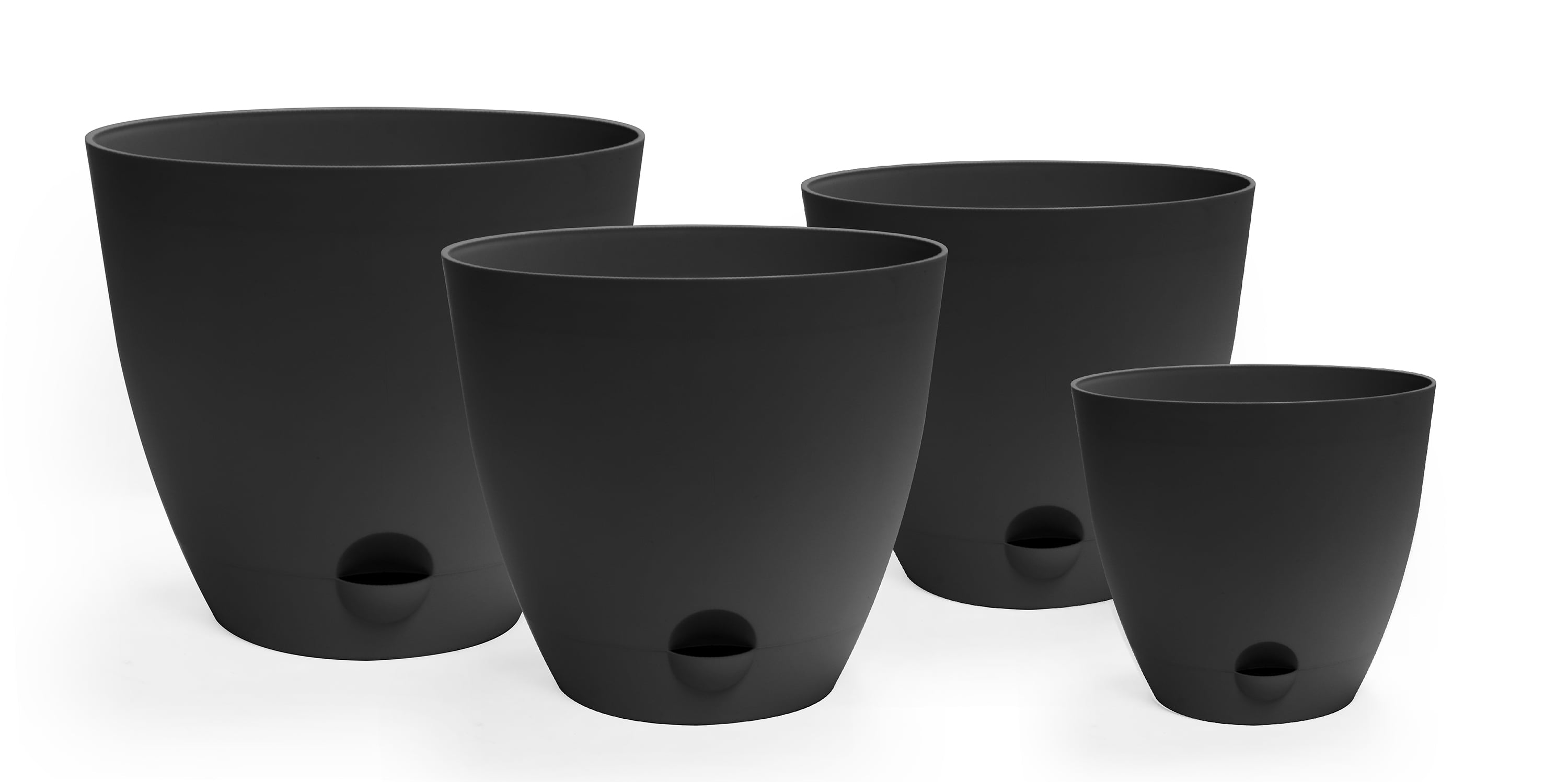 Mainstays 13.9" Self-Watering Black Planter