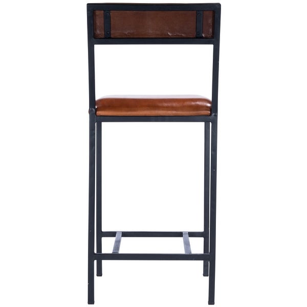 Classic Leather and Metal Counter Stool - 38.25