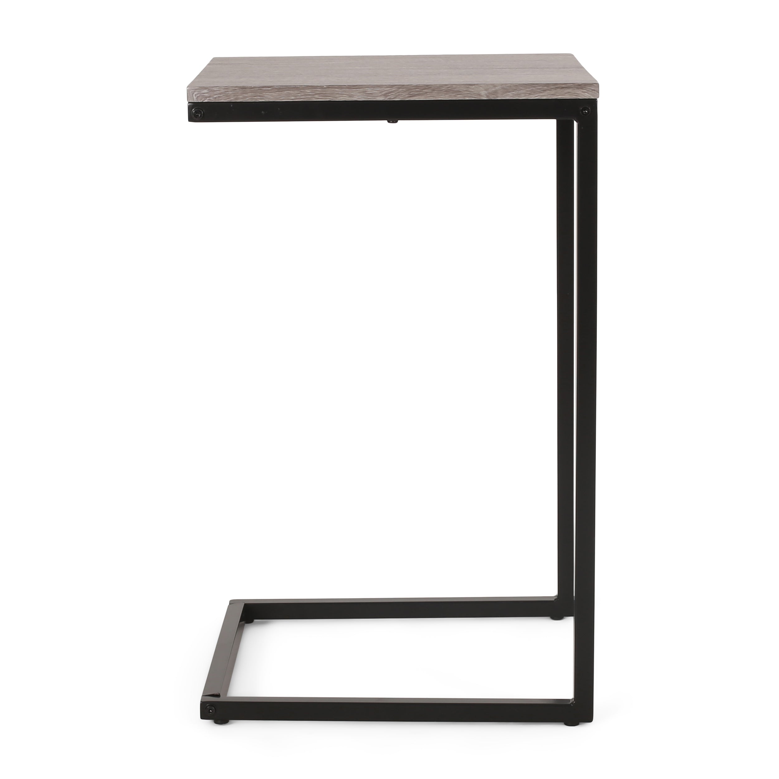 Buker Modern Industrial C-Shaped Side Table