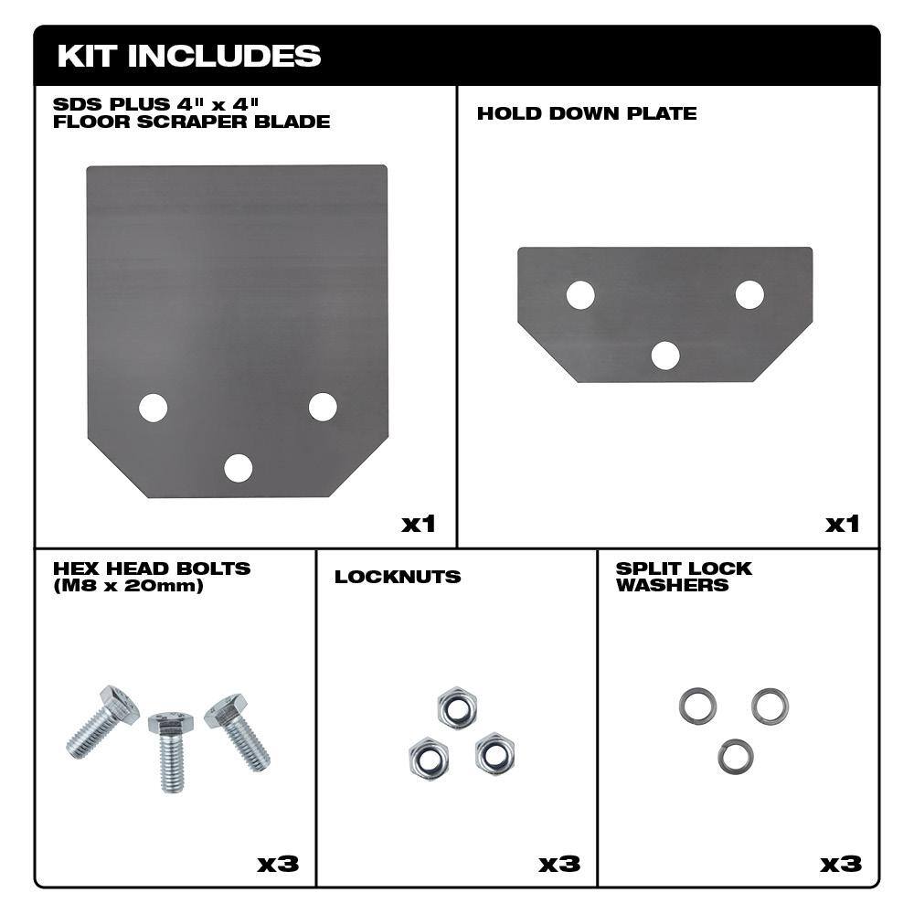 MW SDS-PLUS Floor Scraper Replacement Kit 48-62-1915