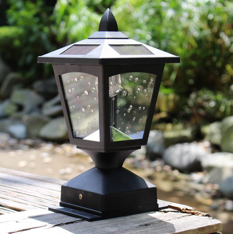 Pack of 2 Kanstar Solar Powered Post Cap Light for 4 X 4 Nominal Wood Posts Pathway， Deck