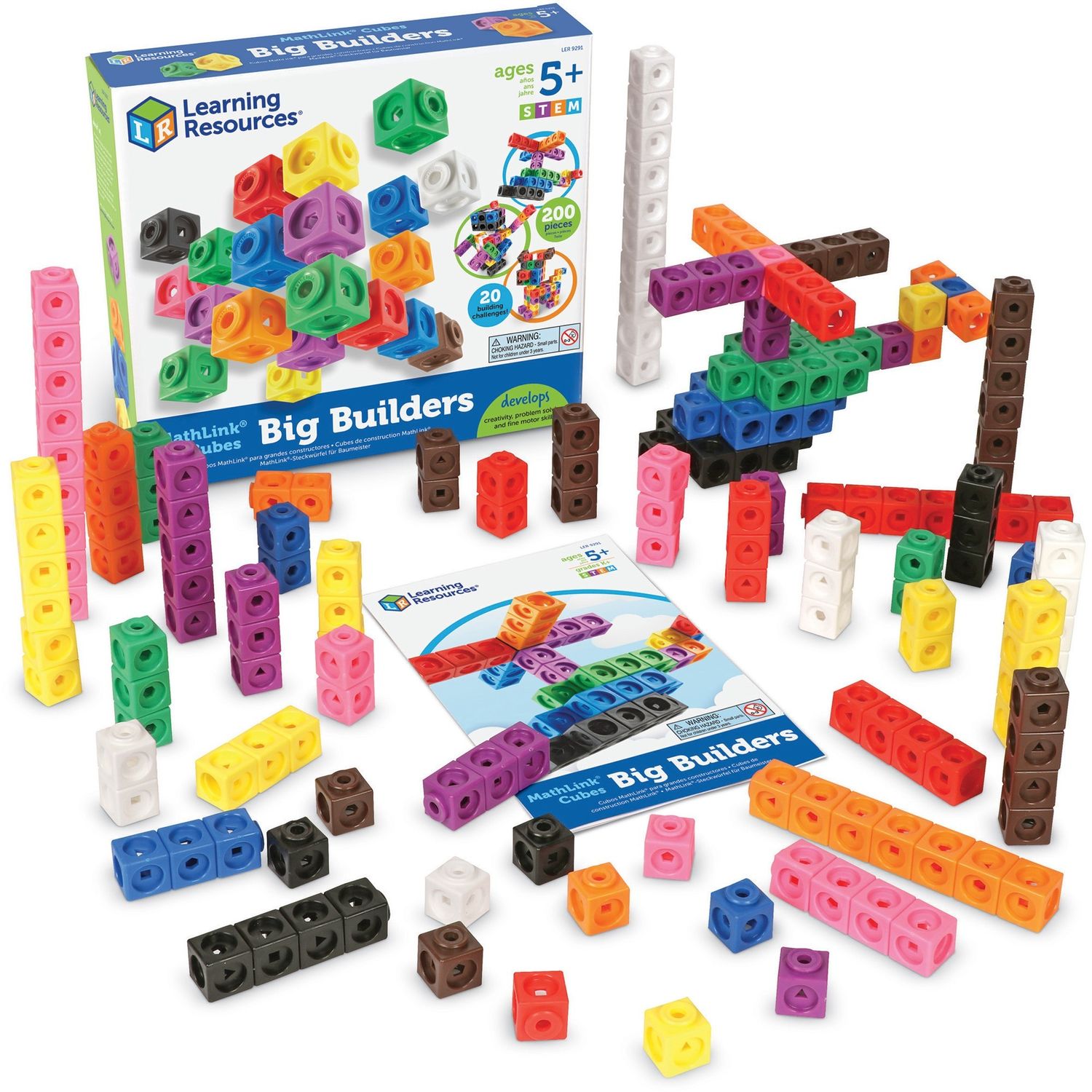 MathLink Cubes Big Builders by Learning Resources LRNLER9291