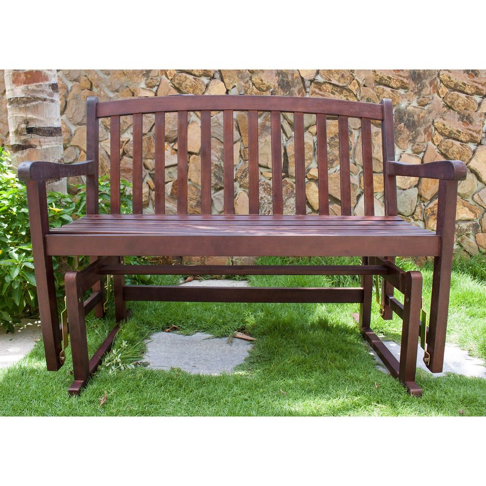 Roseland Acacia Hardwood Glider Bench by Havenside Home