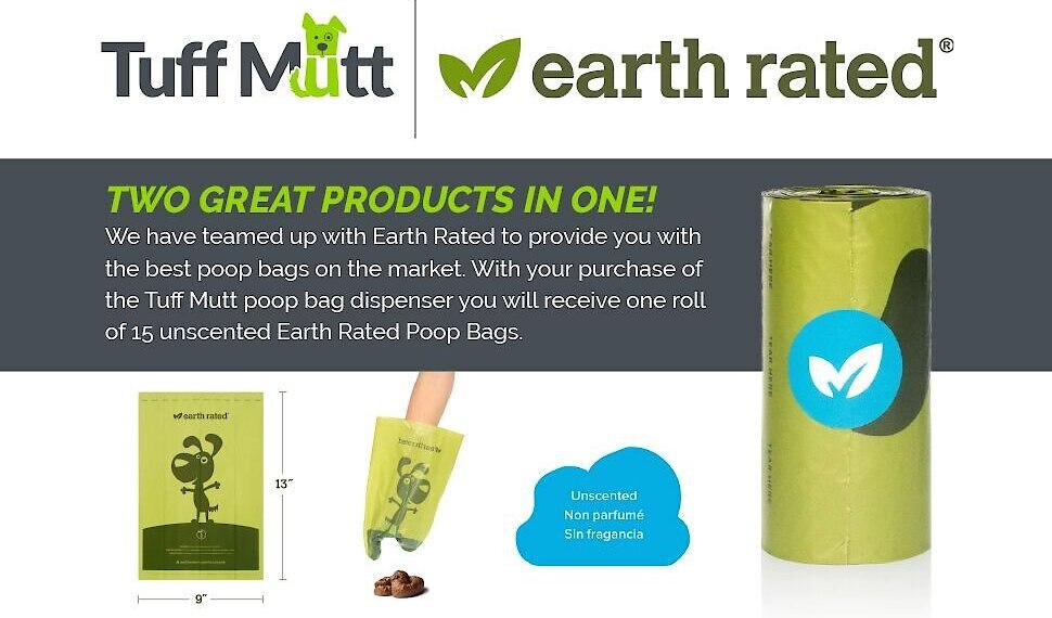 Tuff Mutt Leash Attachment Poop Bag Holder