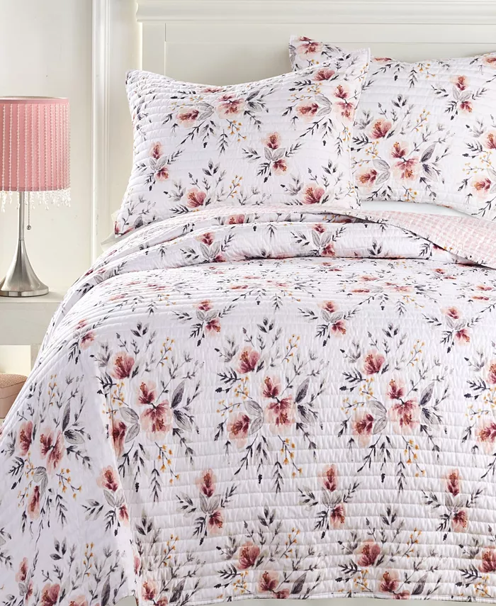 Levtex Adeline Floral Bouquet Reversible 2-Pc. Quilt Set， Twin