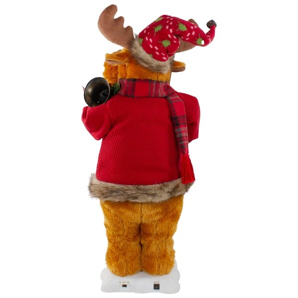 24 Lighted and Animated Musical Moose Christmas Figure