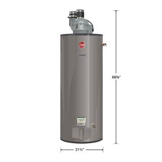 Rheem Commercial Medium Duty 50 Gal. 65K BTU Low NOx (LN) Natural Gas Power Direct Vent Tank Water Heater GPDV50-65