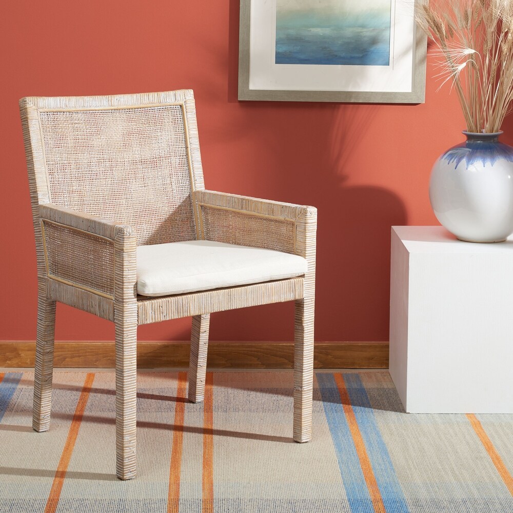 SAFAVIEH Sarai Coastal Accent Chair with Cushion   22.8\