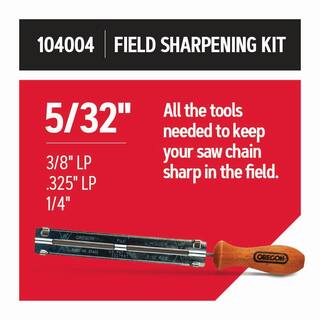 Oregon Chainsaw Sharpening Kit - Includes File Guide 532 in. Round File Flat File and depth gauge adjustment tool 104004 104004-21