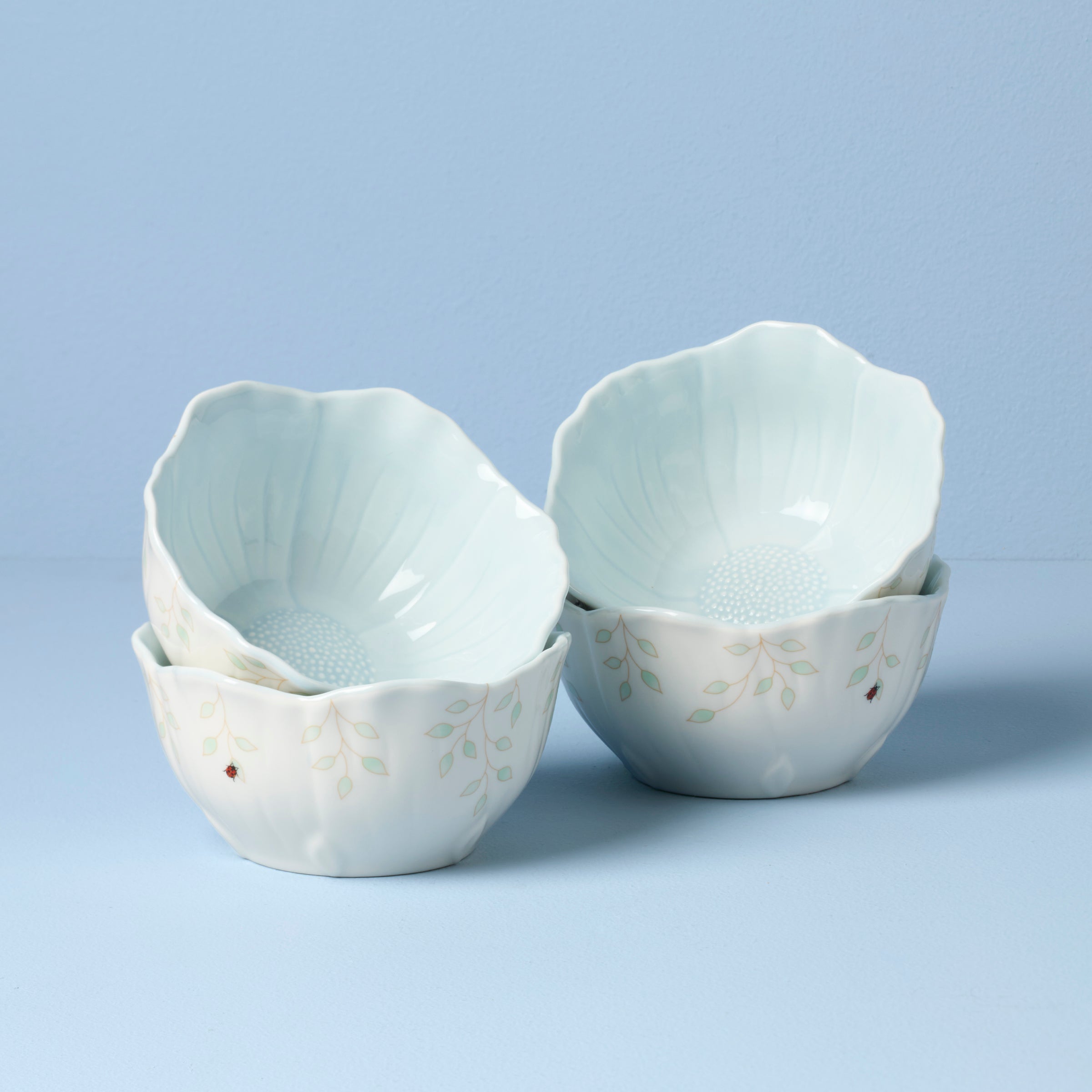 Butterfly Meadow Floral Dessert Bowls, Set of 4