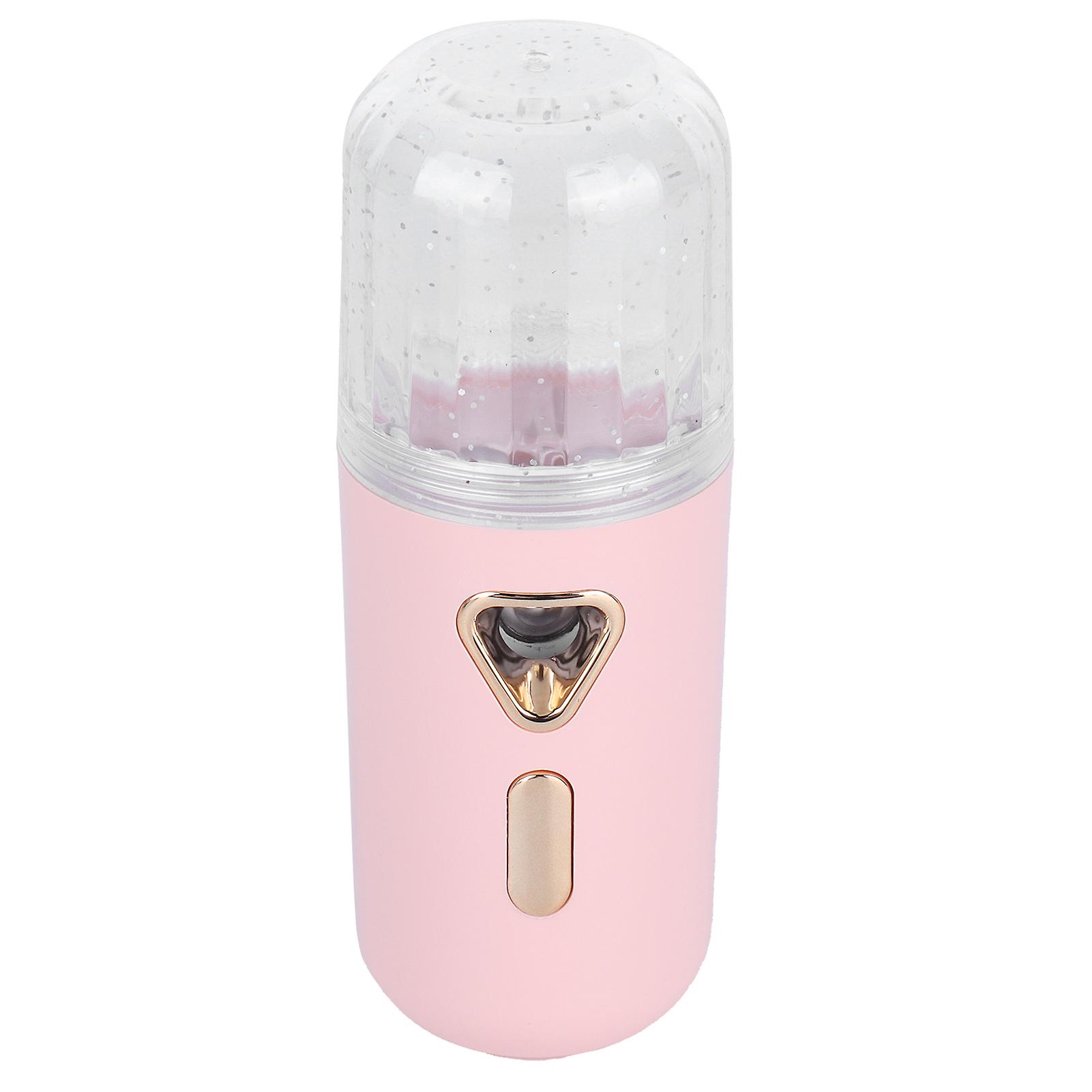 30ml Mini Facial Humidifier Portable Nano Atomization USB Charging Face Mist SprayerPink