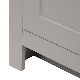 Home Decorators Collection Clady 36.5 in. W x 18.8 in. D x 35.4 in. H Freestanding Bath Vanity in Gray with Silver Ash Cultured Marble Top HD2036P2-KG