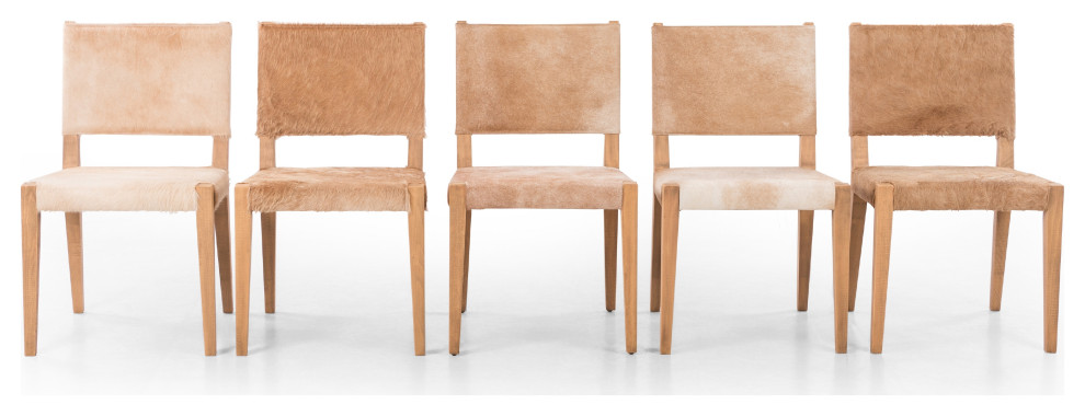 Villa Dining Chair  Light Hair On Hide   Contemporary   Dining Chairs   by Four Hands  Houzz