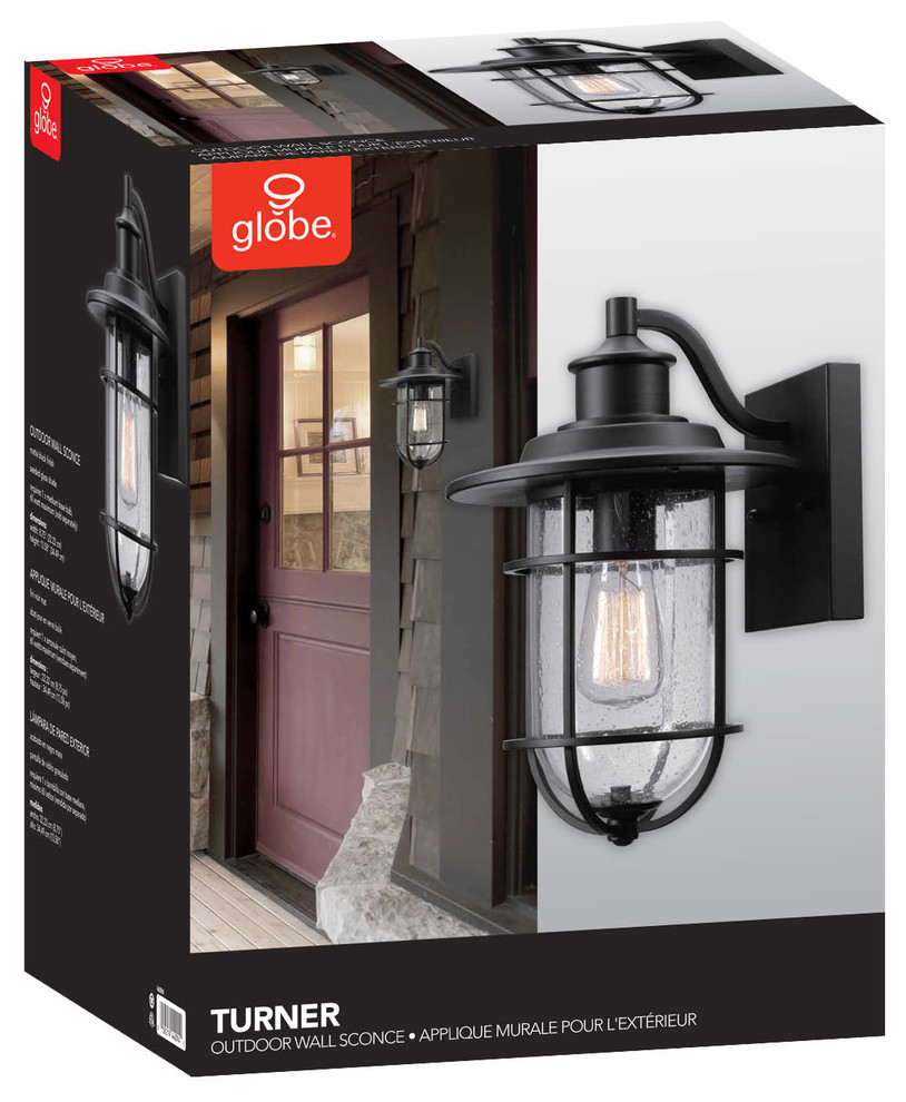 Globe Electric 44094 Turner 1 Light 13 19/32 quotH Outdoor Wall   Beach Style   Outdoor Wall Lights And Sconces   by Buildcom  Houzz