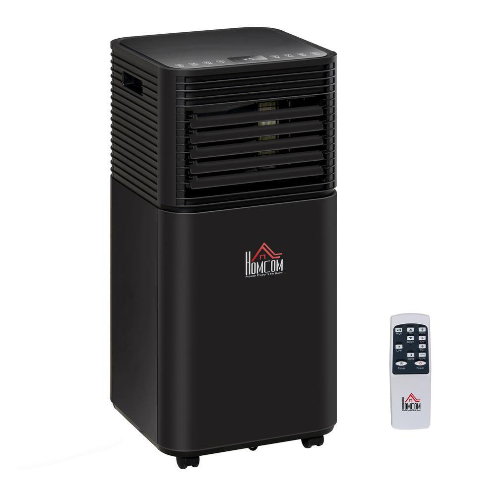 HOMCOM Black 10000 BTU Cooling Rating Portable Air Conditioner with 24H Timer 823-010V81