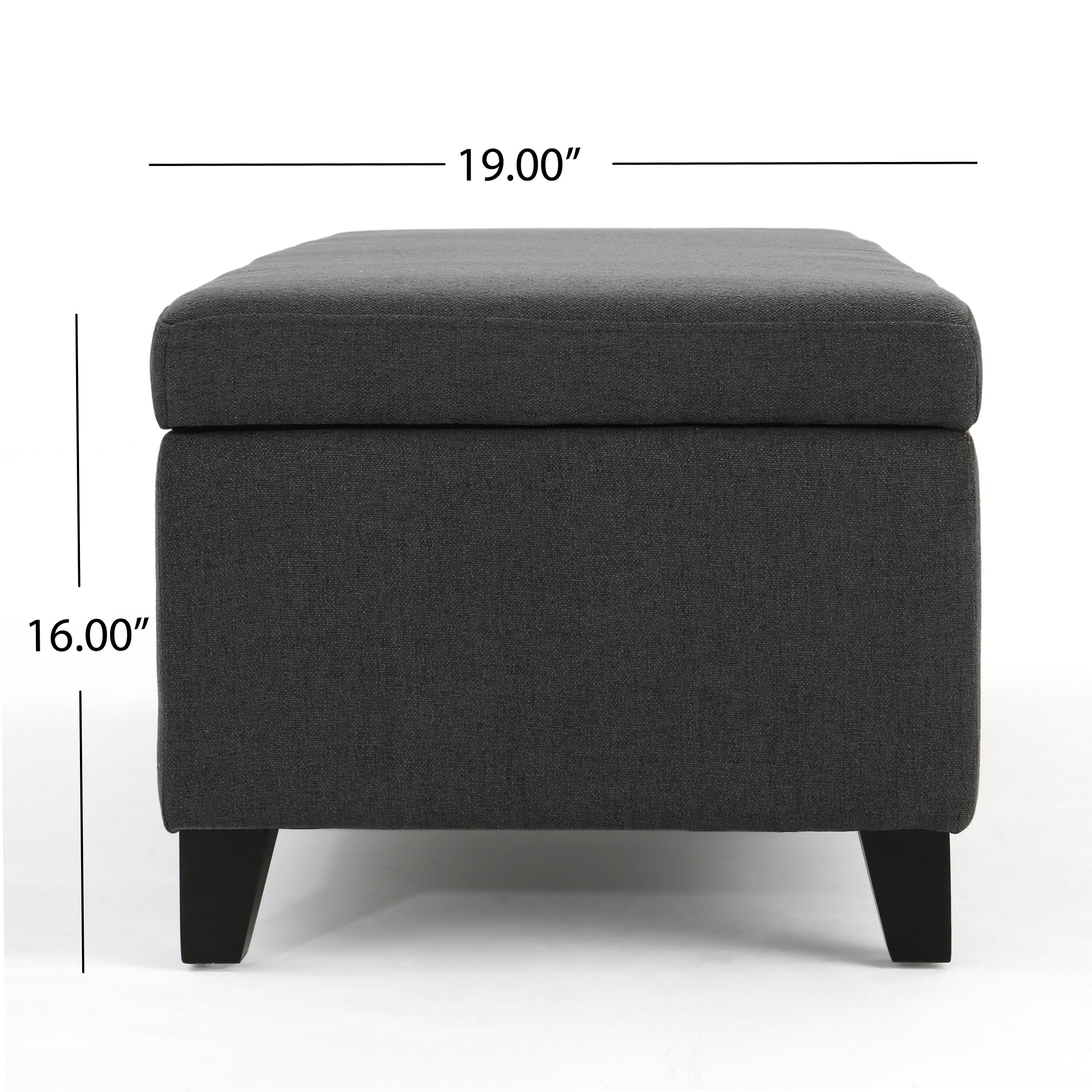 Annis Rectangle Fabric Storage Ottoman Bench