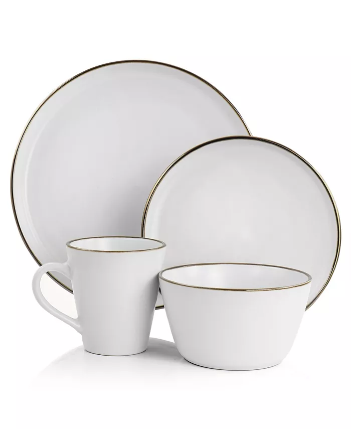 Elama Alejandro 16 Piece Stoneware Dinnerware Set Service for 4