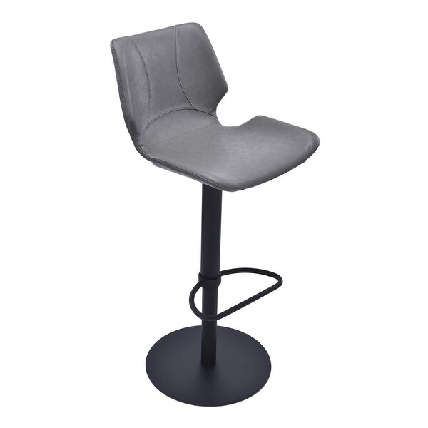 Leatherette Counter Barstool with Adjustable Metal Tubular Support