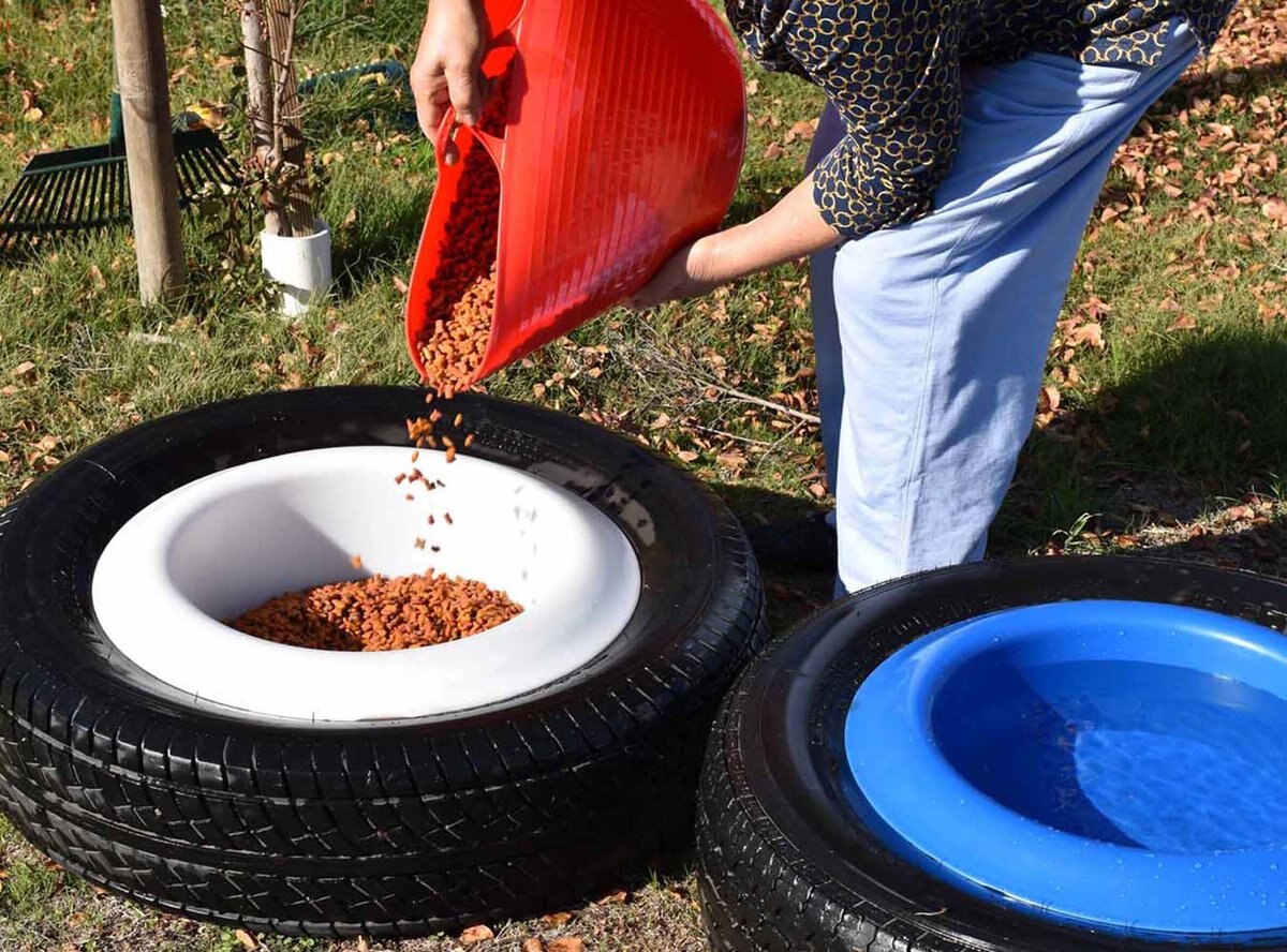 Tuff Stuff Products Universal Round Tire Farm Animal Feeder， 16-qt