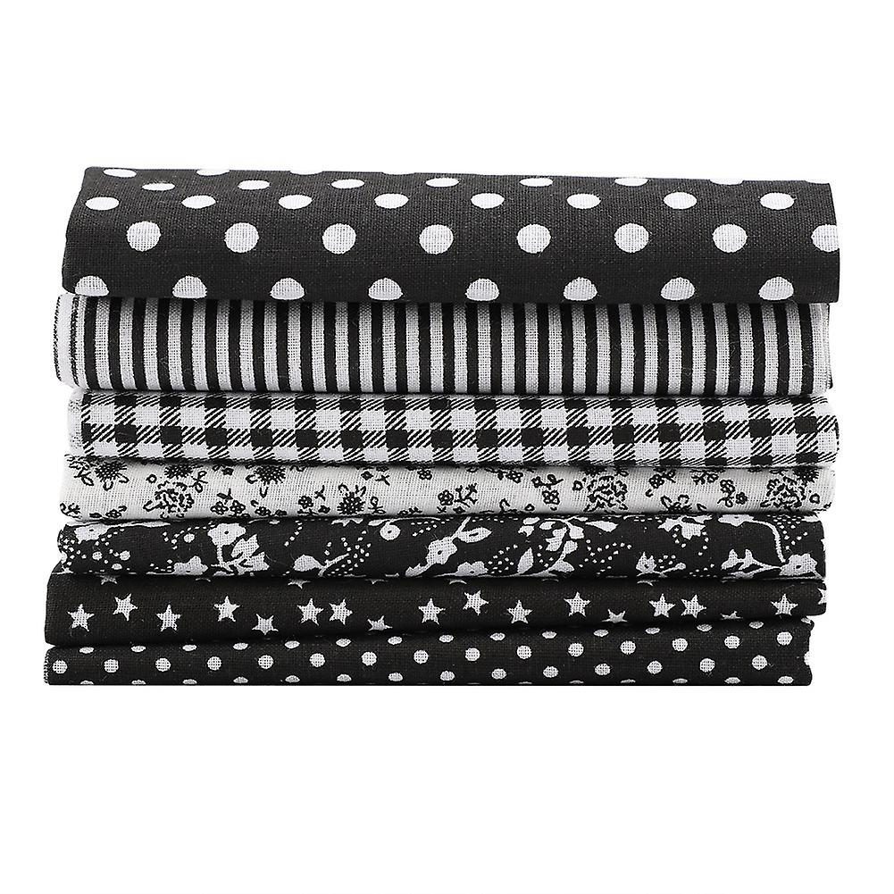 7pcs 25*25cm Cotton Fabric DIY Assorted Squares Pre-Cut Beddding Suite Quarters Bundle