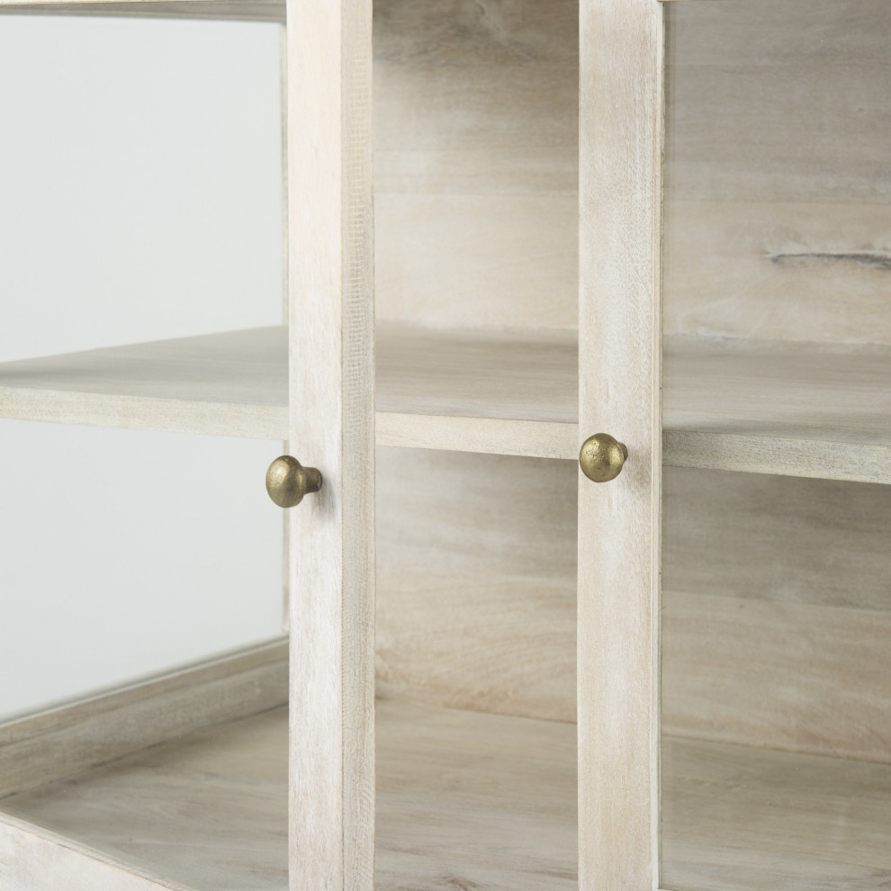 Rustic White Two Door Shadowbox Cabinet   Contemporary   Accent Chests And Cabinets   by UStradeENT LLC  Houzz